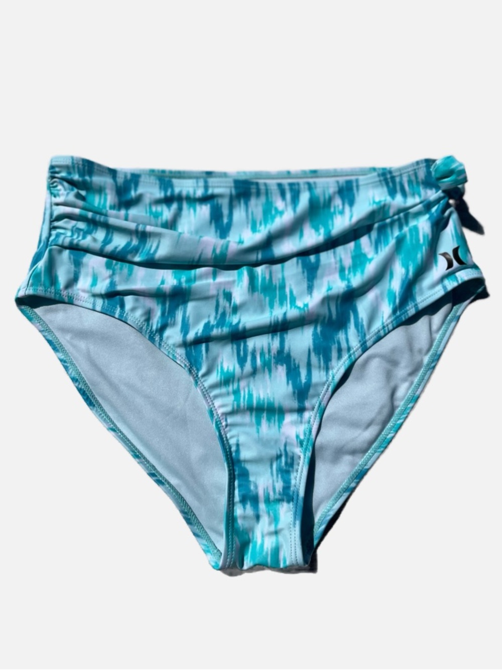 Hurley Women’s Swimsuit Bathing Suit Teal & Aqua High-Waist Bikini Bottoms XL